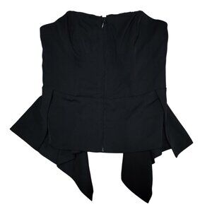 Guess By Marciano Womens Black 2000s Y2K Piccadilly Strapless Peplum Top Size 4